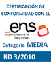 Imagen del certificado de conformidad con el ENS Nivel Medio 2024
